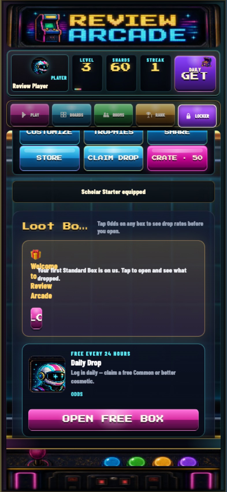 Review Arcade correct-answer explanation screen with why it matters text