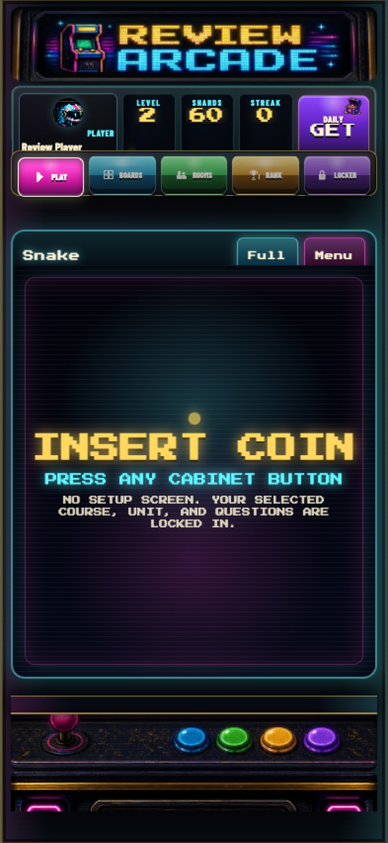 Landscape Review Arcade clue question with four answer choices